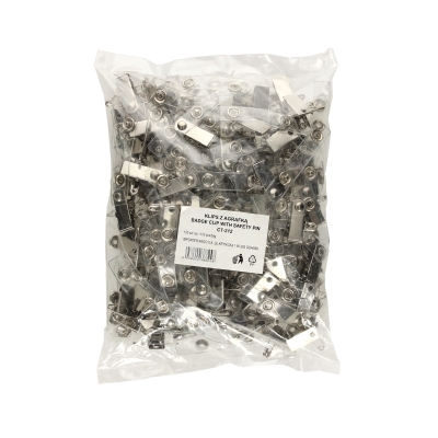 Klipsy do identyfikatora z agrafką Argo CT212 - 100szt.