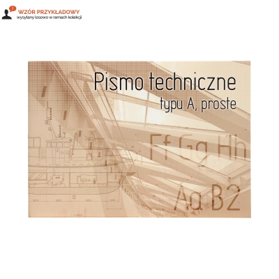 Blok ćwiczymy pismo techniczne proste typ A Kreska