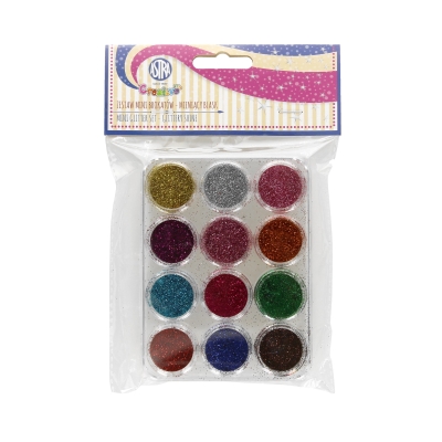 Zestaw brokatów mini Mieniący blask 12kol Astra 335121010