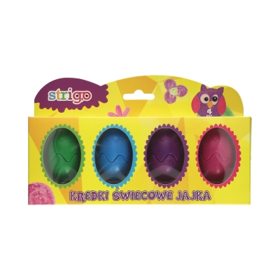 Kredki świecowe jajka 4 kol Strigo SSC045