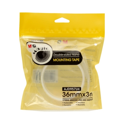 Taśma klejąca 36mmx3m przezroczysta dwustronna M&G Nano