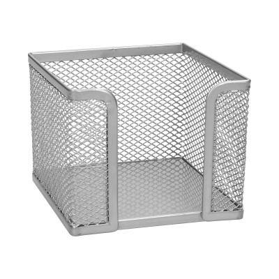 Pojemnik na karteczki metalowy srebrny MemoBe MP007