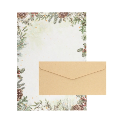 Papeteria A4 Jemioła/20 DL/10 Nature ciemny beż