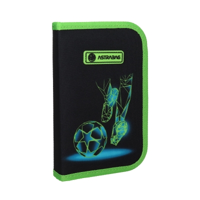 Piórnik z wyposażeniem pojedynczy 1-klapka Football Astrabag