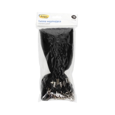 Taśma wypinająca /karabińczyk czarna Argo (10)