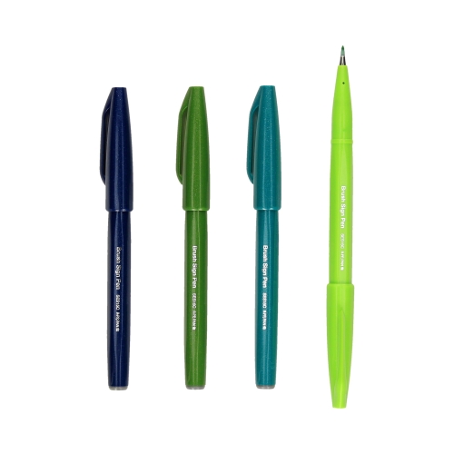 Zestaw pisaków do kaligrafii 4kol - Zielone Jagody Pentel