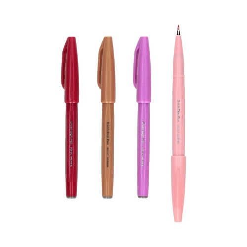 Zestaw pisaków do kaligrafii 4kol - Owocowe Popisy Pentel