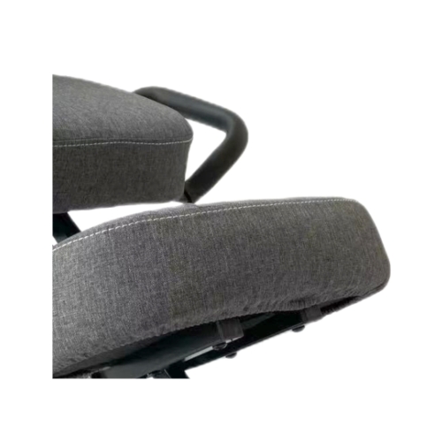 Krzesło ergonomiczne klękosiad szary lniany + pokrowiec szary OKNEEL