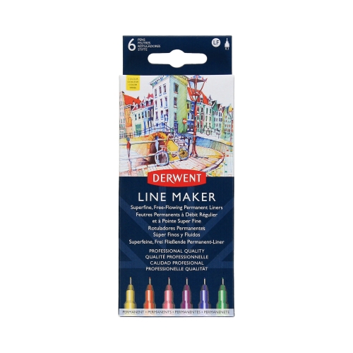 Cienkopis 6kol Derwent Line Maker 2305576