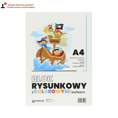 Blok rysunkowy A4/20 kolor 80g Wektor