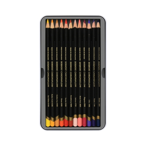 Kredki ołówkowe 25kol metalowe pudełko Derwent Chromaflow 2305857