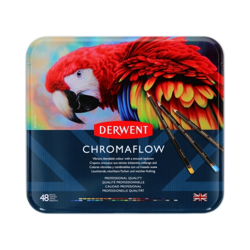 Kredki ołówkowe 48kol metalowe pudełko Derwent Chromaflow 2306013