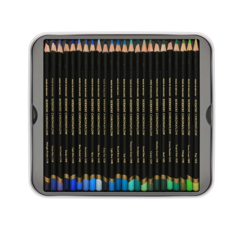 Kredki ołówkowe 72kol metalowe pudełko Derwent Chromaflow 2306014