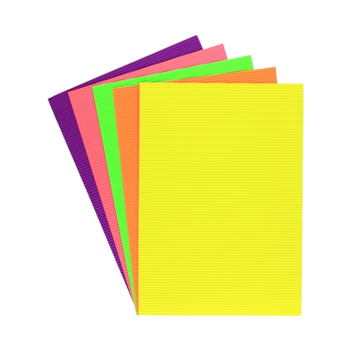 Karton falisty A4 5kol fluo Happy Color