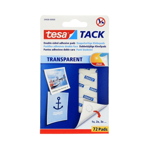 Płatki samoprzylepne dwustronne 72szt. Tesa