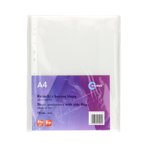 Koszulki groszkowe z klapką A4 100mic (10) TK-6100B