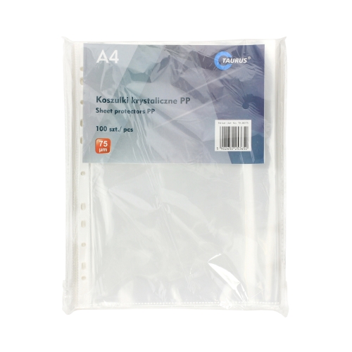 Koszulki krystaliczne A4 (100) 75mic Taurus TK-8075