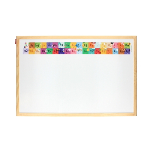 Tablica suchościeralno-magnetyczna 60x40 drewno Alfabet MemoBe adventure!
