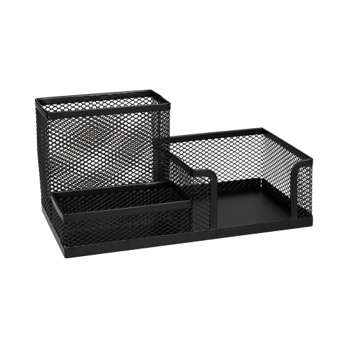 Przybornik na biurko czarny siatka Taurus