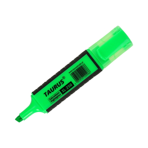 Zakreślacz 2-5mm zielony uchwyt gumowy Taurus XL-250