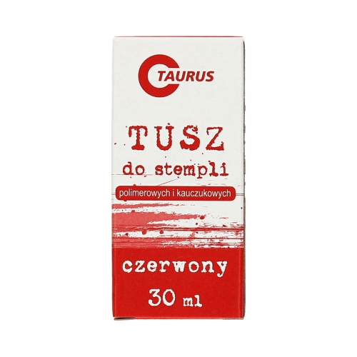 Tusz stemple 30ml czerwony Taurus