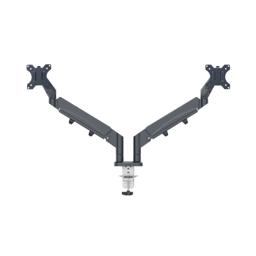 Ramię do monitora podwójne ciemnoszare Ergo Leitz