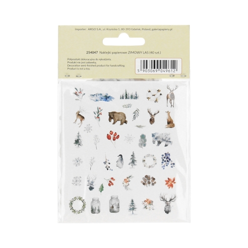 Naklejki ozdobne papierowe Zimowy Las (40)