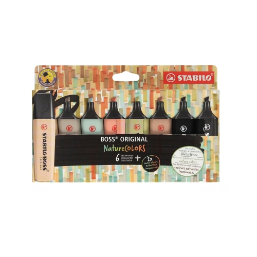 Zakreślacz 8kol Nature COLORS Boss Stabilo 70/8-2-1