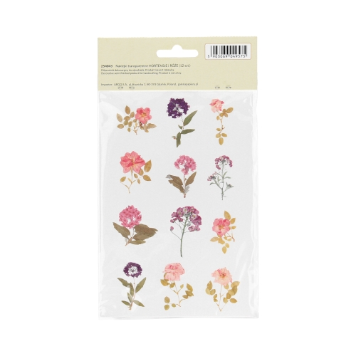 Naklejki ozdobne transparentne Hortensje i Róże (12)