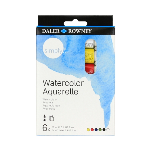 Farba akwarelowa 6kol 12ml Daler-Rowney Simply