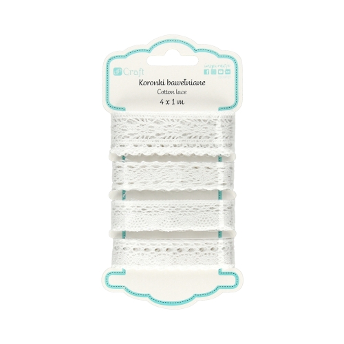 Koronki bawełniane Bridal White 1m (4)