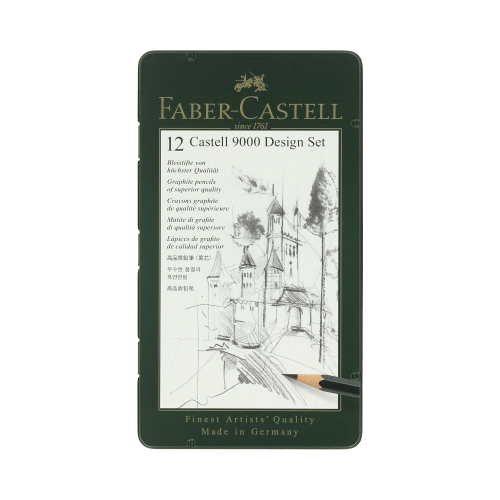 Ołówki do szkicowania - zestaw 12szt. Castell 9000 Design Set Faber-Castell FC119064