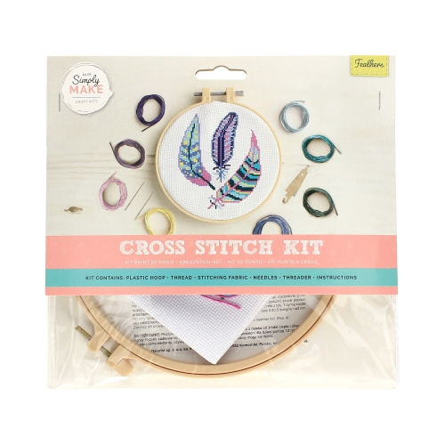 Zestaw haft krzyżykowy Piórka duży