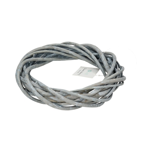 Wianek wiklinowy 15cm szary