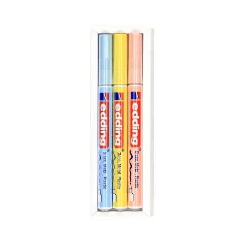 Marker olejowy 1.0-2.0mm 3kol. mix pastel Edding 751