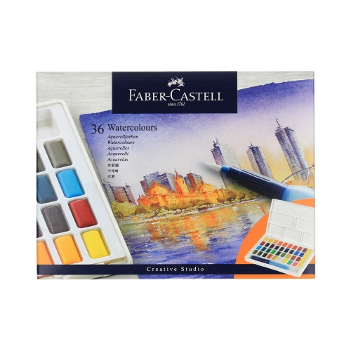 Farba akwarelowa 36kol kostki Faber-Castell FC169736