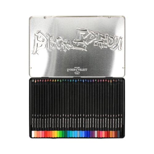 Kredki ołówkowe 36kol trójkątne opak. metalowe Black Edition Faber-Castell FC116437