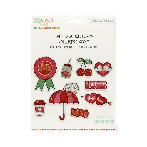 Haft diamentowy naklejki XOXO