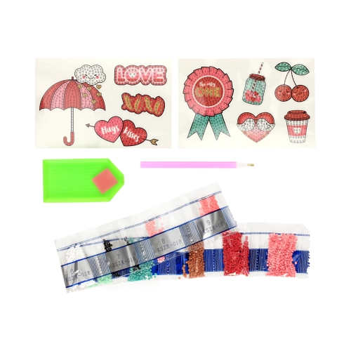 Haft diamentowy naklejki XOXO