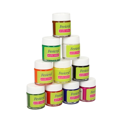 Farba akrylowa 10kol 15ml Sunflower Pidilite