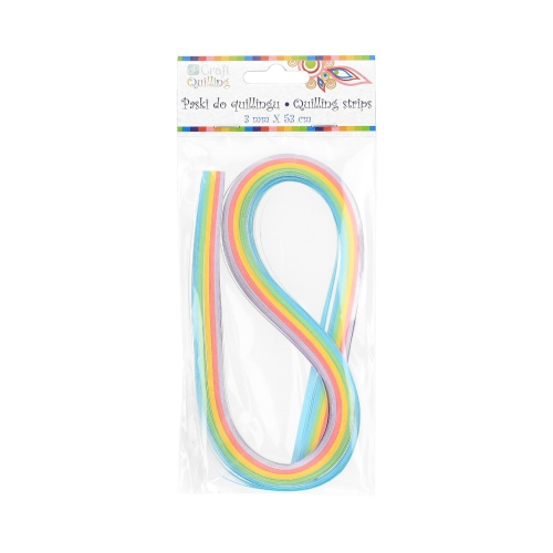 Paski do quillingu 3mm pastelowe (100)