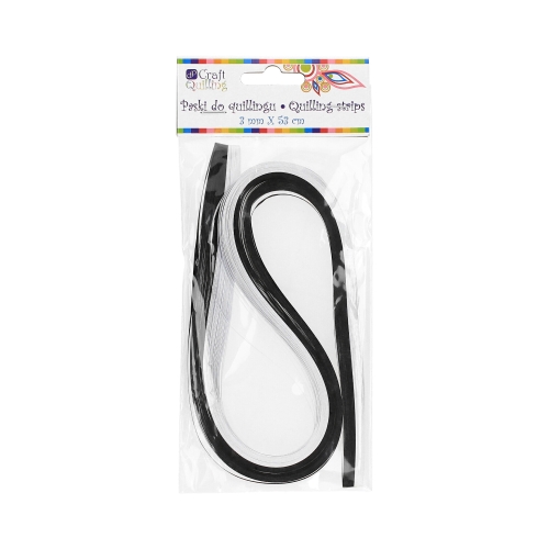 Paski do quillingu 3mm czarno-białe (100)