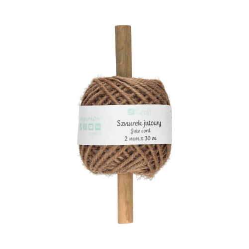 Sznurek jutowy 2mmx30m brązowy