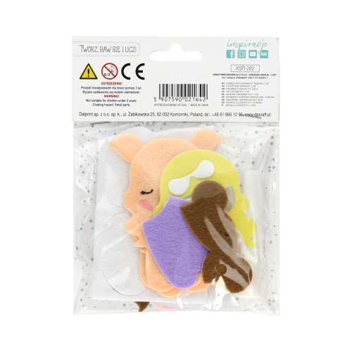 Dekoracje z filcu zawieszki - Aniołki (3)