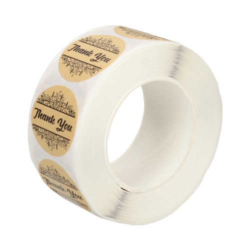 Naklejki na rolce Thank You Kraft - 500szt.