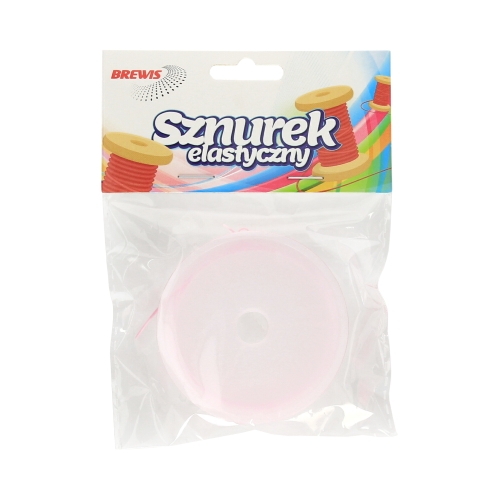 Sznurek elastyczny 0.4mmx6m różowy Brewis