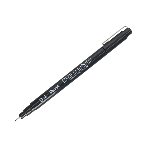 Cienkopis kalibrowany 0.4mm czarny Pentel S20P-4A