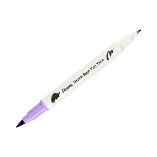 Pisak dwustronny heliotrop Brush Sign Pentel SESW30