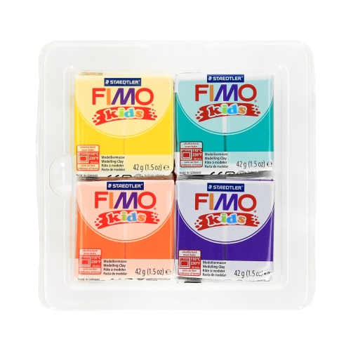 Modelina zestaw 4kostki 42g Dinozaury FIMO