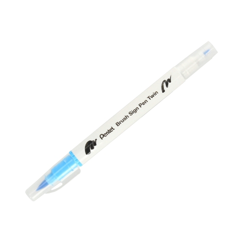 Pisak dwustronny jasny błękit Brush Sign Pentel SESW30